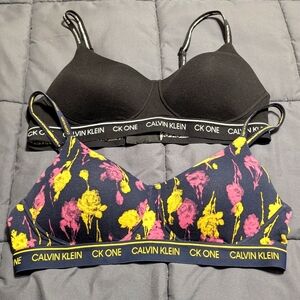 🔥🔥Bundle Deal 2 CALVIN KLEIN CK One Cotton lightly lined Bralettes Size XL